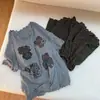Pijama de verano para mujer de manga corta con almohadillas en el pecho, talla grande, adecuado para mujeres de talla grande, se puede usar afuera, nuevo diseño de gato con estampado de leopardo, cómodo conjunto de dos piezas para casa