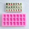 Molde de Chocolate Mahjong Mahjong Molde para Hornear Molde para Decoración de Pasteles Herramienta Shisan Yao Mahjong DIY