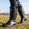 Zapatos Impermeables de Moda para Hombre hasta la Pantorrilla, Zapatos de Lluvia, Botas de Lluvia, Pesca, Verano, Para Caminar sobre el Agua, Zapatos de Goma Engrosados, Personalidad, Cubrezapatos de Trabajo para Adultos