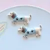 Accesorios de Perro Salchicha de Dibujos Animados, Charms para Zapatos DIY, Pinzas para el Cabello, Adornos para el Cabello, Pegatinas para Funda de Teléfono, Colgantes para Llavero