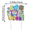 Decoración de Fiesta de Cumpleaños Temática de los 80 Transfronteriza Bandera de Cumpleaños de Neón Set de Adornos de Bolas de Panal Venta al por Mayor Personalización