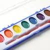 Pintura Ovalada Semi-Seca de 8 Colores Caja de Plástico Acuarela Sólida Pintura Arte Callejero Venta Directa de Fábrica
