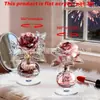 Bola de Cristal Dia dos Namorados Transfronteiriça Elemento Quente Venda Flor de Primavera 360 Giratório de Mesa Pequenos Enfeites com Pião