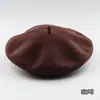 Boina de lana para hombre, boina de lana casual y moderna unisex para otoño e invierno, sombrero de artista estilo coreano, sombrero cálido