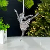 Decoraciones navideñas transfronterizas lentejuelas colgante acrílico colgante de copo de nieve transparente accesorios para la disposición de la escena del árbol de Navidad