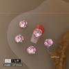 Arte de Uñas Diamantes de Pila Cuadrada Gorda Joyería Diamante Explosivo Cristal K9 Hecho a Mano Bola de Diamantes Pequeña Acabado Blanco Transparente Lujo Accesible Arte de Uñas Joyería Diamante