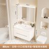 Lavabo de cerámica de gran diámetro combinación de mueble de baño lavabo grande lavabo cerámico integrado lavabo oceánico tamaño grande lavabo de vientre para baño