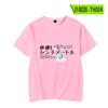 Cinco centímetros por segundo comercio exterior transfronterizo día de verano patrón de estampado difuso camiseta casual de cuello redondo de manga corta para mujer venta al por mayor