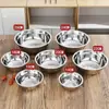 Acero Inoxidable 304 Recipiente Engrosado No Magnético Multiusos Cantimplora Tazón para Sopa Hogareño Tazón para Fideos Instantáneos Recipiente para Arroz Tazón para Sopa Batir Huevos