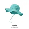 Sombrero de Pescador de Color Sólido de Secado Rápido Japonés para Mujer, Sombrilla de Verano Transpirable, Protector Solar, Sombrero para Montañismo al Aire Libre, Pesca, Sombrero de Vaquero Occidental