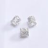 Cuentas Espaciadoras de Trébol de Cuatro Hojas Rellenas de Oro de 14 Quilates que Conservan el Color, Agujero Grande, Anillo Cilíndrico con Diamantes Micro-Pavimentados, Circonita, Pulsera DIY, Collar, Cuentas de Cuerda Trenzada