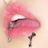 Dientes Internos Cadena de Hueso Estrella Labio Uña Oreja Hueso Uña 1.0 Dientes Lindo Personalidad Nicho Dulce Genial Especia Perforación Joyería