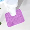 Tapete de porta de banheiro tapete de carpete tapete para pés de vaso sanitário tapete de chão em forma de U tapete à prova d'água tapete de banheiro absorvente tapete antiderrapante