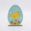 Manualidades de Madera para Fiestas de Pascua Transfronterizas Adornos Creativos Decoración para el Hogar Europea y Americana Adornos de Madera de Pollo y Huevo