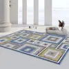 Felpudo Minimalista Moderno de Cobertura Total Estilo Nórdico para Uso Doméstico, Alfombra para Mesa de Café y Sofá de Sala de Estar, Alfombra de Mesita de Noche de Dormitorio, Felpudo Rectangular para Piso