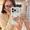 Adecuado para funda de iPhone 17 Pro Max, diseño nuevo y creativo, oso divertido de gorro de dormir verde menta