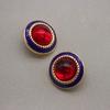 Joyería Antigua Pendientes Geométricos Europeos y Americanos Pendientes de Vidrio Esmaltado Moda Clásica Estilo de Corte Joyería de Nicho para el Día a Día