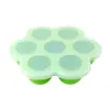 Caja de Silicona Multifuncional Personalizada de Siete Orificios para Conservar Frescos para Huevos al Vapor Caja para Alimentos Complementarios para Bebés Caja de Silicona Personalizada para Alimentos Complementarios para Niños