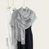 Bufanda larga de seda de color liso, estilo ligero y suave para mujer, nuevo modelo 2026, chal fino para habitaciones con aire acondicionado, bufanda de gasa para proteger del sol