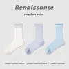 Calcetines de malla renacentista con empalme transpirable para primavera y verano, color caramelo, con lunares calados, transpirables, estilo japonés para niña