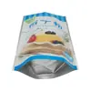 Saco Auto-suportável Auto-selante de Folha de Alumínio Impresso Embalagem Plástica Auto-selante para Alimentos Saco de Embalagem para Chá e Lanches