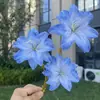 3 cabezas de begonias nuevas de colores otoñales, flores artificiales, para decoración de bodas y hogar, al por mayor