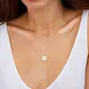 Collar de Apilamiento con Colgante Redondo Multicapa Transfronterizo Europeo y Americano para Mujer Estilo Creativo Elegante Genial Venta al por Mayor Forma Geométrica