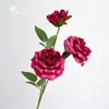 Flores Artificiais de Rosa com Padrão de Lichia para Decoração de Casa, Adereços de Foto, Buquês de Mesa de Casamento e Arranjo de Cena