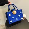 Sacola Tote de Presente para Banquete de Celebração dos 100 Dias do Bebê, Sacola Tote de Feltro Infantil com Desenho Animado, Bolsa de Armazenamento, Bolsa de Mão de Lona