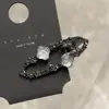 Grampo de Cabelo Estrela com Strass de Luxo Leve com Toque de Alto Padrão, Presilha Oval Tendência para Franja, Acessório de Cabelo Lateral, Grampo de Cabelo, Presilha Lateral de Cabelo para Mulheres