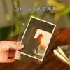 Marco de Fotos Magnético para Tarjeta Pequeña Acrílico Transparente con Imán Decoración de Marco de Fotos Marco de Fotos Imán para Refrigerador Marco de Fotos