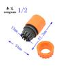 Conexões de Mangueira de Água de Plástico Premium de Engate Rápido, Conectores de Água para Conectar Mangueiras, 1/2 Polegada, 3/4 Polegada, 1 Polegada, Engate Rápido Laranja