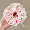 Suave con el cabello, elegante y con estilo, scrunchie, pasador de malla floral pequeño estilo coreano, accesorio para el cabello plisado de estilo de hada
