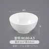 Tazones Pequeños de Melamina, Paquete de 10, Tazones de Arroz para Comida Rápida Imitación Porcelana, Tazones Blancos de Plástico para Sopa Comerciales, Tazones para Gachas, Tazones para Salsas de Restaurante Hot Pot