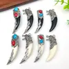 Colar Pingente Estilo Étnico Retrô para Homens e Mulheres, Chaveiro de Roupa DIY, Pingente Pendurado de Resina, Acessórios de Joias Transfronteiriços