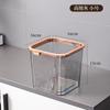 Lixeira Transparente de Mesa com Anel de Pressão, Mesa de Centro, Mini Cesto de Lixo para Armazenamento de Cabeceira de Quarto, Caixa de Armazenamento de Mesa