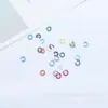 1,2 * 8mm anel aberto de cor pintada anel de conexão chaveiro anel de conexão de ferro material de anel para pendurar diy feito à mão
