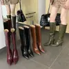 Botas Femininas de Salto Alto com Padrão de Pedra - Nova Coleção Outono-Inverno 2026