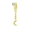 Venta al por mayor transfronteriza Juego de 5 piezas Sin perforación Corazón Circonita Luna Diamante Joyería para Piercing Adornos para el Ombligo Pinza para el Ombligo Anillo para el Ombligo