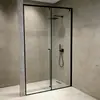 Diseño de Puerta Corredera Integrada para Baño de Acero Inoxidable, Puerta de Cristal para Baño Suministro Directo del Fabricante