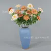 Flores de simulación flores artificiales decoración de sala de estar en casa arte floral realista de alta gama arreglo floral rosa deslumbrante colorido de 3 cabezas