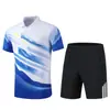 Conjunto de Uniforme Esportivo de Equipe Chinês para Homens e Mulheres, Camisa Polo Respirável de Secagem Rápida, Calça Comprida de Manga Curta, Uniforme de Treinamento com Logo Personalizado da Equipe