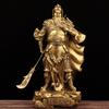 Estatua de Bronce de Guan Gong con Mano Sosteniendo Lingotes y Sosteniendo una Espada, Figura de Bronce Wu Guan Er Yue para Adoración en Casa y Tienda, Decoración y Regalo