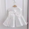 Vestido Infantil Cumpleaños Verano Blanco Versátil Chal Niña Pequeña Atuendo de Presentación con Chaqueta de Vestido de Princesa