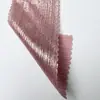 Tela especial de belleza con estampado en caliente, con estampado completo de lámina dorada, tela acanalada brillante de rayas finas, material para vestidos y disfraces de escenario de rayas finas