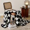 Manta Plaid para Sofá Escandinavo Personalizada Manta Plaid Manta de Cuadros Manta Tejida Manta Pequeña para Aire Acondicionado Manta de Siesta de Medio Terciopelo
