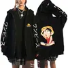 2025 Invierno Hzw Nuevo Luffy Anime Periférico Sudadera con Cremallera Bidimensional Otoño e Invierno Chaqueta de Forro Polar Cosplay