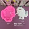 Molde de silicone de dinossauro pequeno de desenho animado feito à mão DIY DIY decoração de bolo assando molde de sabão molde de vela de chocolate