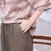 Conjunto de Dos Piezas Suelto, Moderno y Elegante para Mujeres de Mediana Edad y Mayores, Nuevo Conjunto de Camiseta de Manga Corta de Verano de Moda