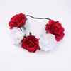 Acessório de Cabeça Coroa de Rosas Europeia e Americana, Faixa de Cabelo Boêmia para Festa de Halloween Mais Vendida Transfronteiriça, Faixa de Cabelo Floral Elástica